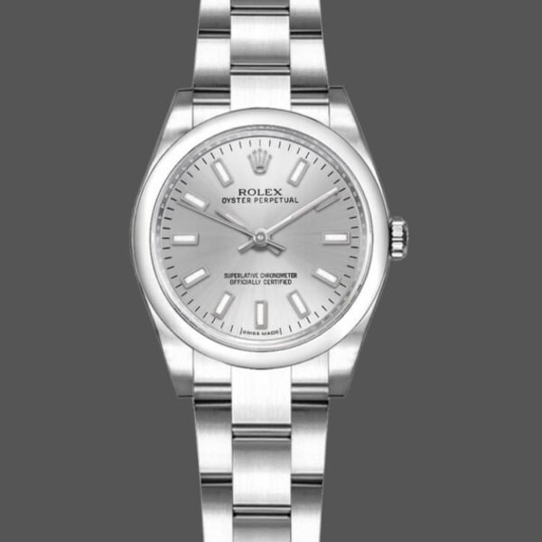 Rolex Oyster Perpetual 176200 Silver Index Stainless Steel 26mm Lady Replica Watch