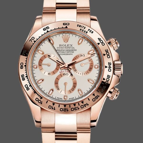 Rolex Cosmograph Daytona 116505 Oyster Bracelet Rose Ivory Dial 40mm Mens Replica Watch