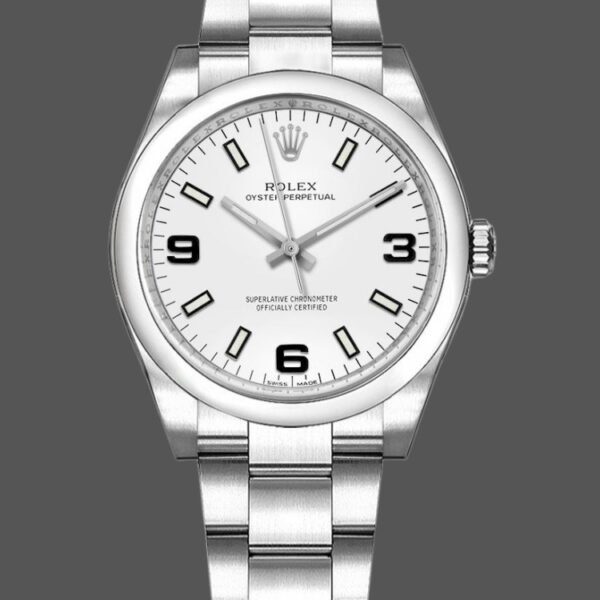 Rolex Oyster Perpetual Air-King 114200 White Dial 34mm Automatic Unisex replica watch