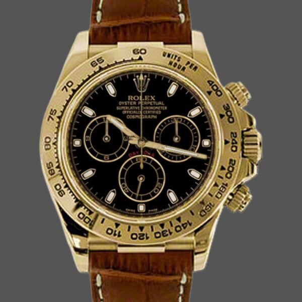 Rolex Cosmograph Daytona 116518 Brown Leather Strap 40mm Mens Replica Watch
