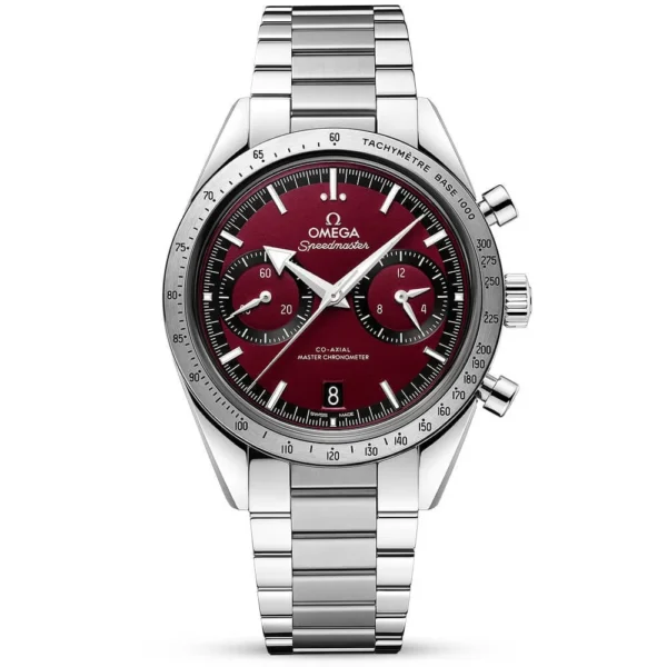 OMEGA Speedmaster '57 40.5mm Burgundy Dial Chronograph Bracelet Watch