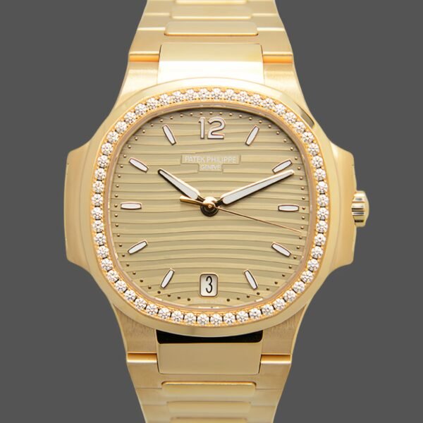 Patek Philippe Ladies Nautilus Golden Dial Rose Gold 7118 1200R 010