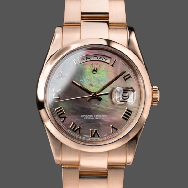Rolex Day-Date 118205 MOP Roman numeral Dial 36mm Unisex Replica Watch