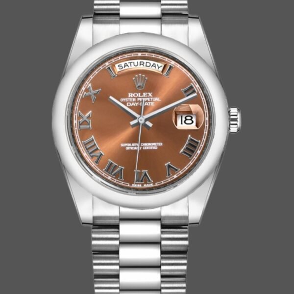 Rolex Day-Date 118209 Copper Brown Dial 36mm Unisex Replica Watch