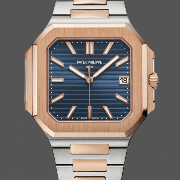 Patek Philippe Cubitus 5821/1AR-001 Stainless Steel Rose Gold Blue Dial Men's Watch