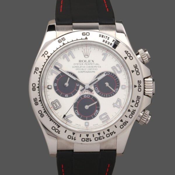 Rolex Daytona 116519 Panda Dial Black Rubber Strap 40mm Mens Replica Watch
