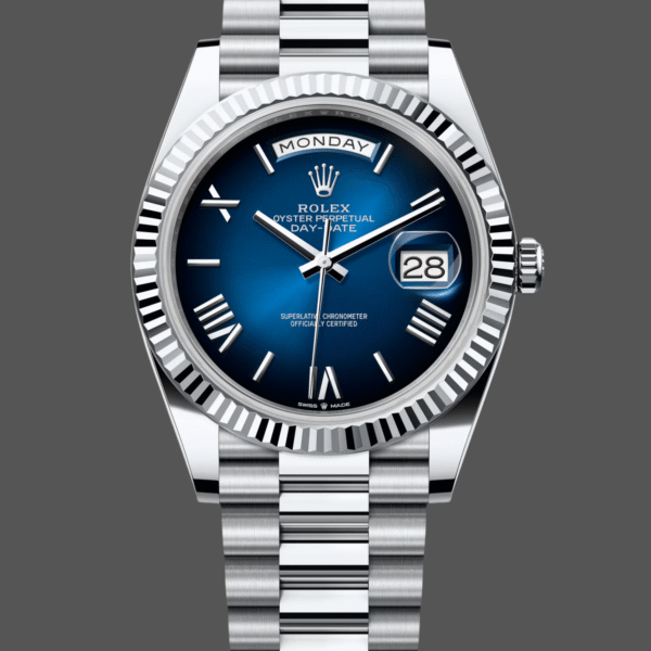 Rolex Day Date 40 White Gold Blue Ombre Dial M228236 0024