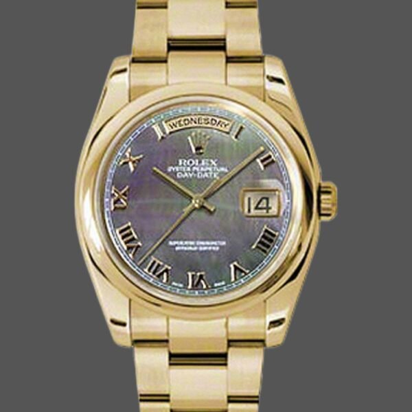 Rolex Day-Date 118238 Dark Mother of Pearl Diamond 36mm Unisex Replica Watch
