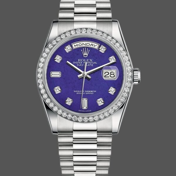 Rolex Day Date 118346 Lapis Lazuli Blue Dial 36mm Unisex Replica Watch