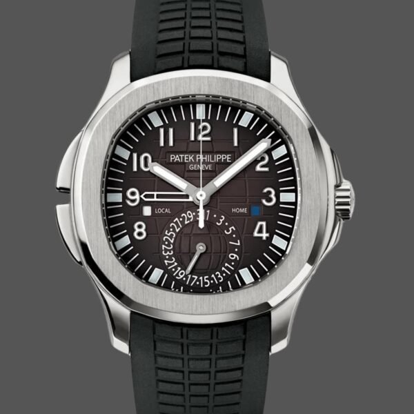 Replica Patek Philippe Aquanaut 5164A 001 Stainless Steel Dual Time 40mm Mens Watch