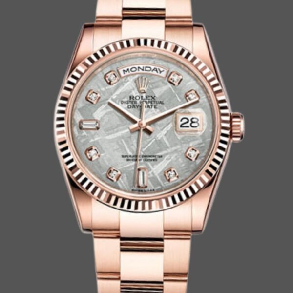 Rolex Day-Date 118235 Meteorite Diamond Dial 36mm Unisex Replica Watch