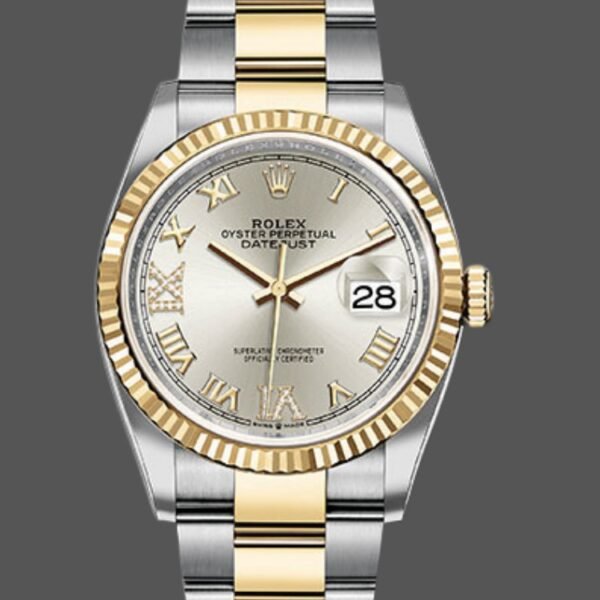 Rolex Datejust 126233 Silver Roman Numeral Dial 36MM Unisex Replica Watch
