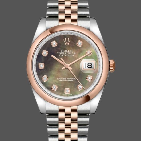 Rolex Datejust 116201 Black Mother of Pearl Dial 36mm Unisex Replica Watch