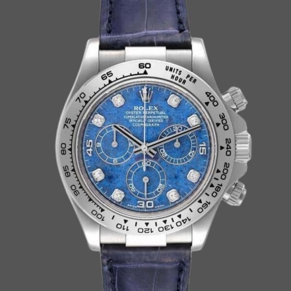 Rolex Daytona 116519 Sodalite diamonds dial 40mm Mens Replica Watch