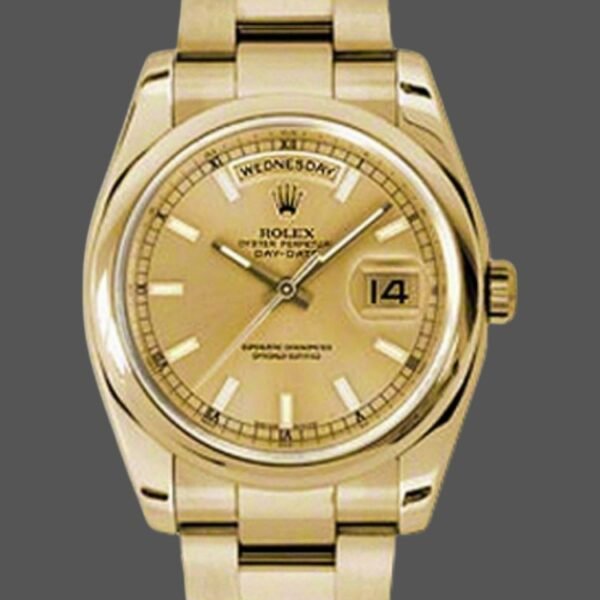 Rolex Day-Date 118208 Champagne Dial 36mm Unisex Replica Watch