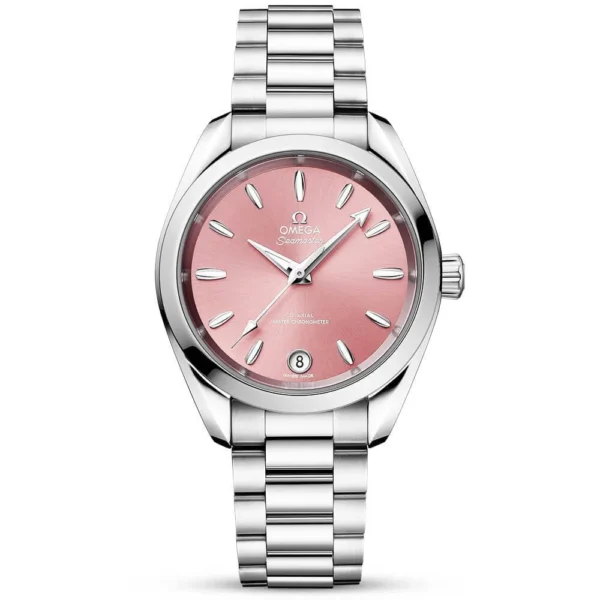OMEGA Seamaster Aqua Terra Shades 34mm Shell Pink Dial Ladies Watch