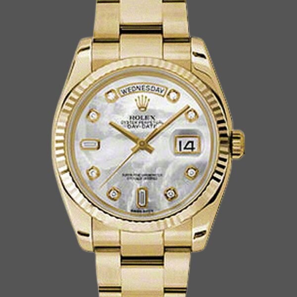 Rolex Day-Date 118238 MOP White Dial 36mm Unisex Replica Watch