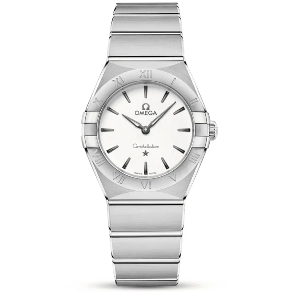 OMEGA Constellation 28mm White/Black Index Dial Ladies Watch