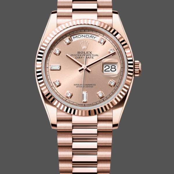 Rolex Day-Date m128235 0009 Everose Gold Pink Rose Dial 36MM Unisex Replica Watch