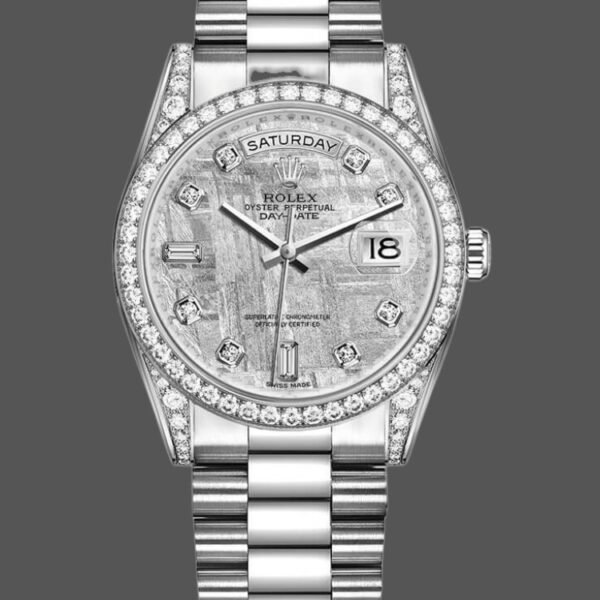 Rolex Day-Date 118389 Meteorite Grey Dial 36MM Unisex Replica Watch