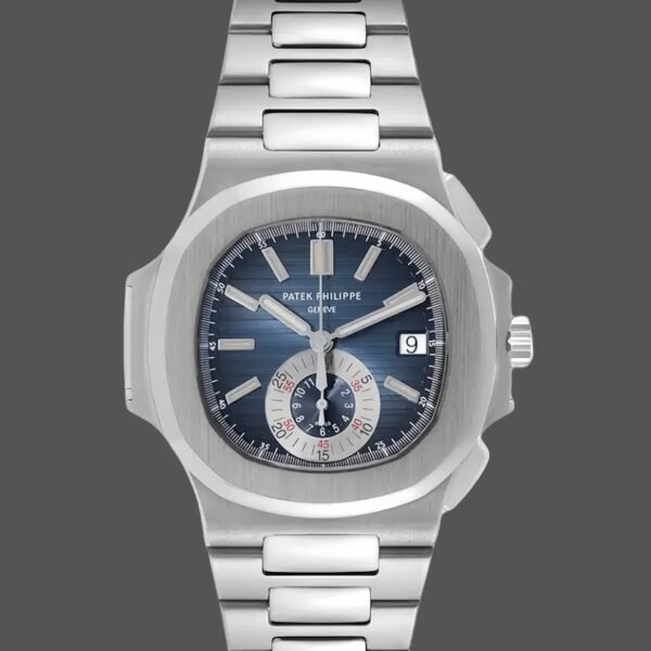 Patek Philippe Nautilus Chronograph Stainless Steel Blue Dial 5980 1A 001