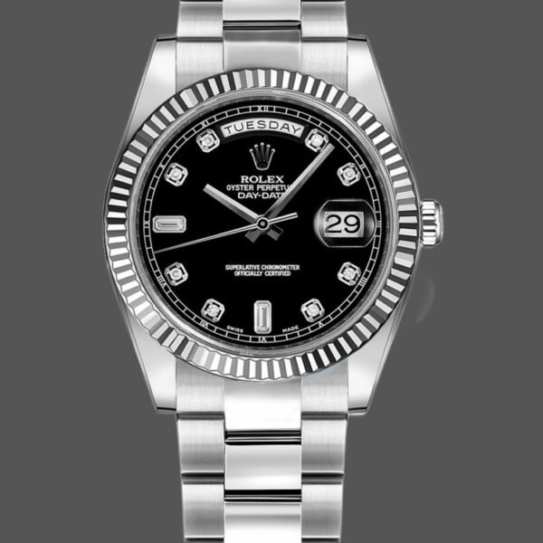 Rolex Day-Date 118239 Black Diamonds Dial 36mm Unisex Replica Watch