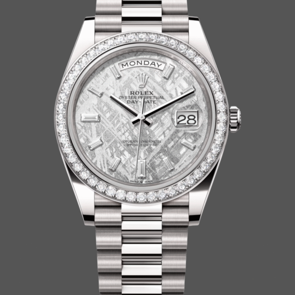 Rolex Day-Date 228349RBR Meteorite Dial Diamond Bezel 40mm Mens Replica Watch