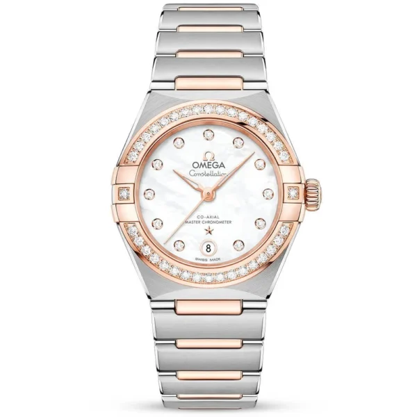 OMEGA Constellation 29mm Two-Tone Diamond Dial and Bezel Ladies Automatic Watch