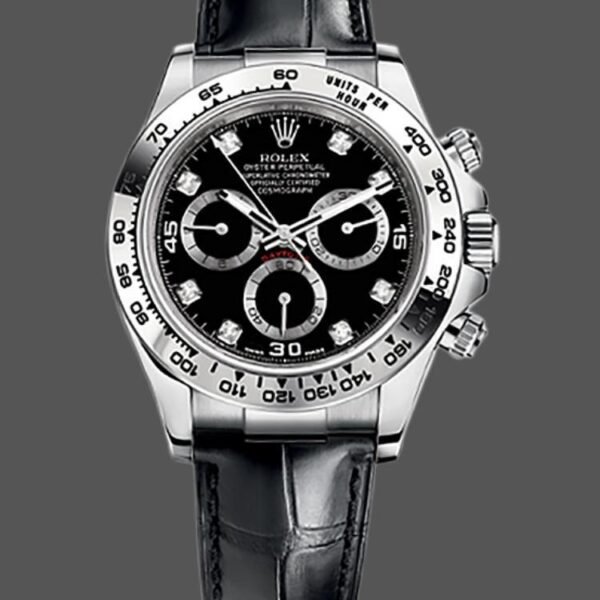 Rolex Daytona 116519 Black Diamonds Dial 40mm Mens Replica Watch
