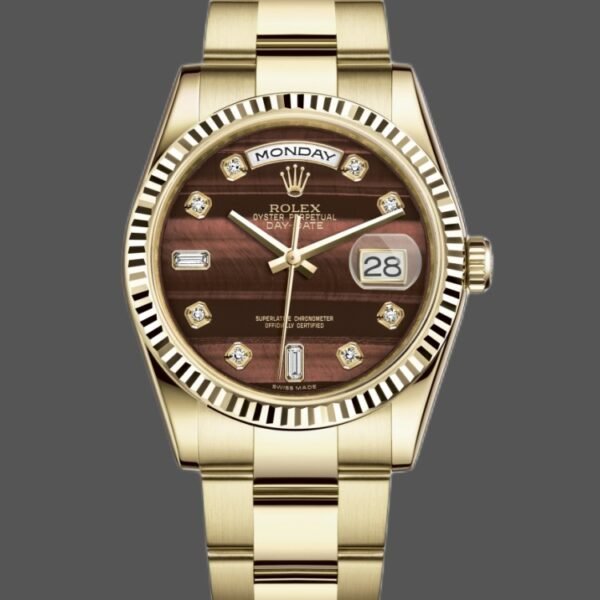 Rolex Day-Date 118238 Oyster Bracelet Diamond Bulls Eye Dial 36mm Unisex Replica Watch