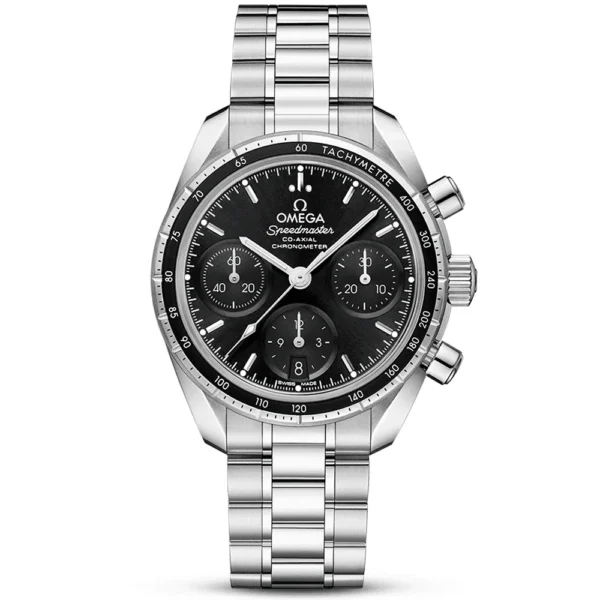 OMEGA Speedmaster 38mm Black Dial & Bezel Automatic Chronograph Watch
