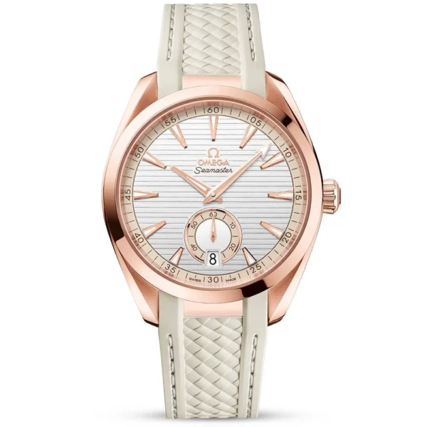 OMEGA Seamaster Aqua Terra Small Seconds 41mm 18ct Sedna Gold Silver Dial Watch