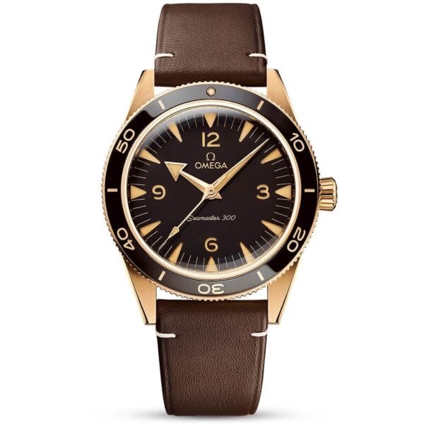 OMEGA Seamaster 300 41mm 9ct Bronze Gold Automatic Leather Strap Watch