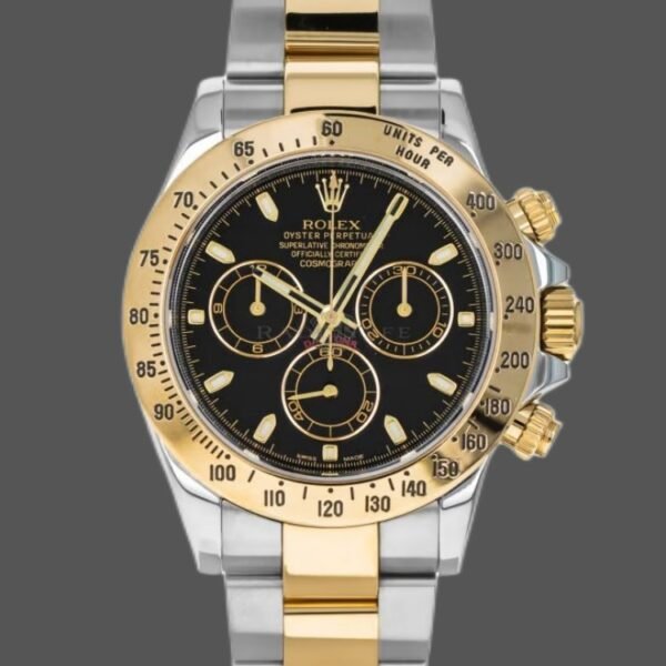 Rolex Daytona 116523 Stainless Steel Black Dial 40mm Mens Replica Watch