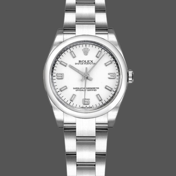 Rolex Oyster Perpetual 176200 Stainless Steel White Dial 26MM Lady Replica Watch