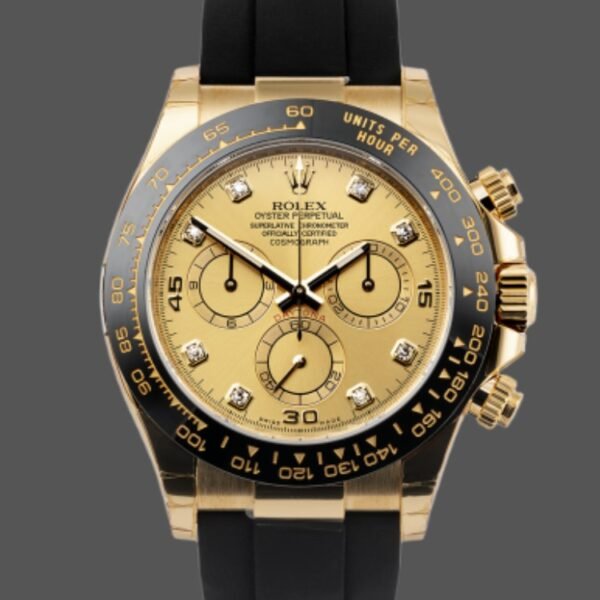 Rolex Daytona 116518LN Diamond Champagne Dial 40mm Mens Replica Watch