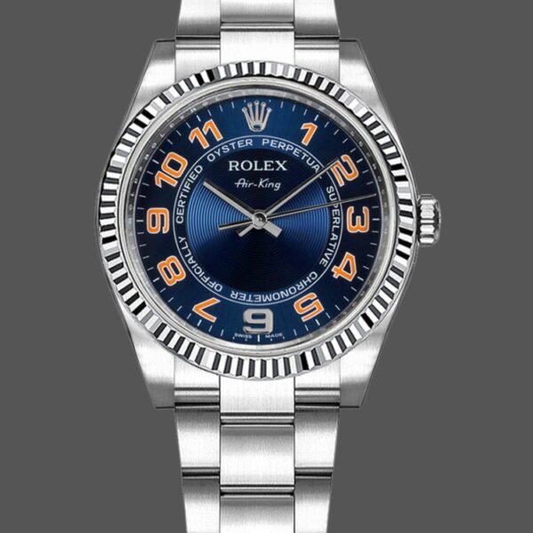Rolex Oyster Perpetual Air-King 114234 Blue Dial Stainless Steel Oyster 34mm Unisex replica watch