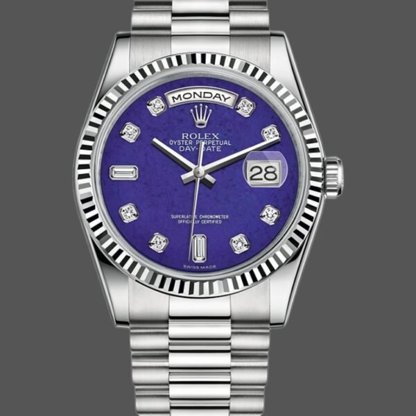 Rolex Day-Date 118239 Diamond Lapis Lazuli Blue Dial 36mm Unisex Replica Watch