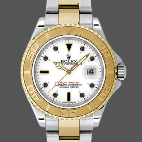 Rolex Yacht-Master 168623 Steel Yellow Gold White Dial 35MM Unisex Replica Watch